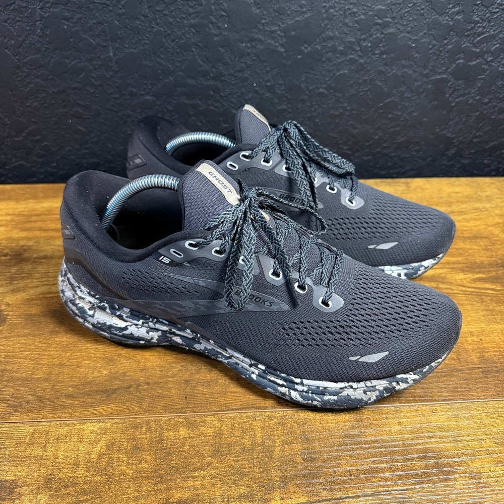 Brooks Ghost 15 1103931D004 Black Camo Synthetic Running Shoes Mens 10.5 D